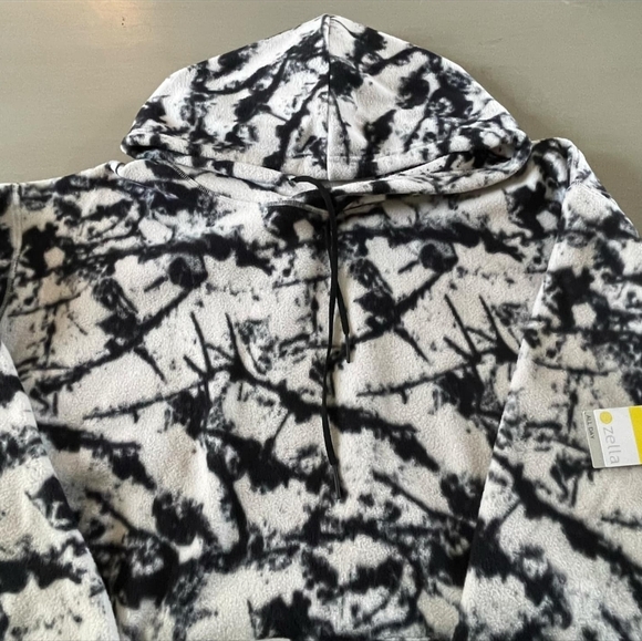 Nwt zella all day fleece tie dye pullover hoodie sweatshirt size medium - Picture 3 of 4